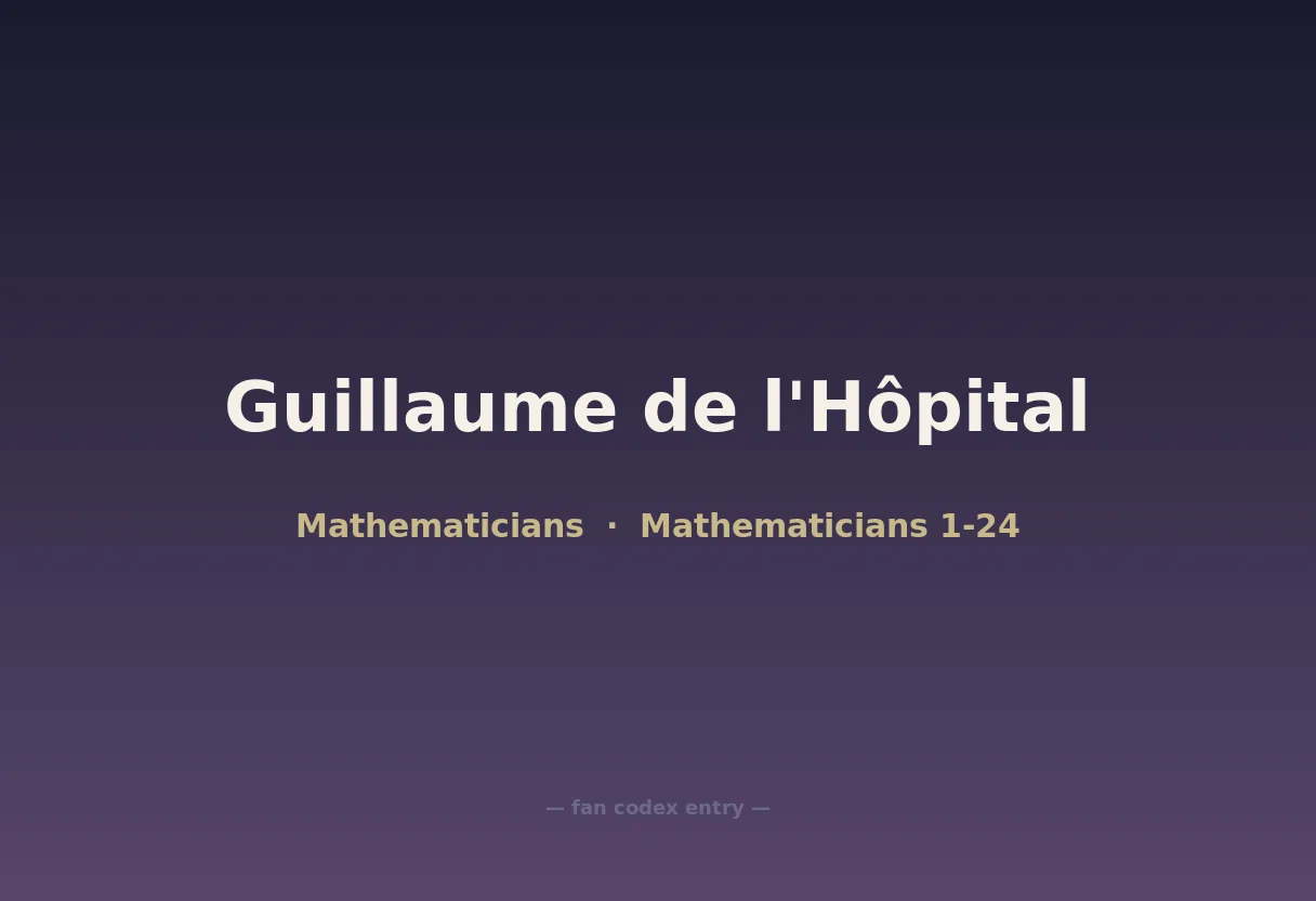 Guillaume de l'Hôpital